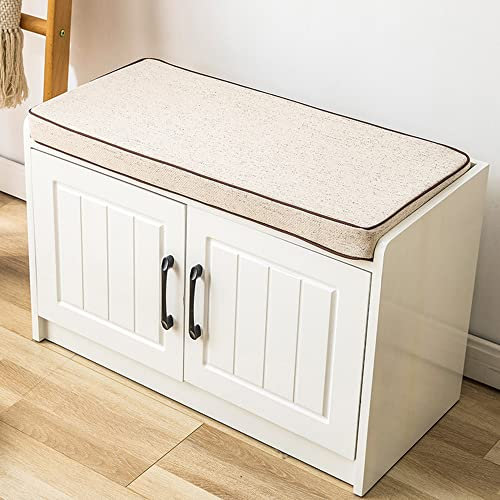 Bankkissen für drinnen und draußen, für 2- und 4-Sitzer-Möbel, Schaukelstuhl, Terrasse, Garten, Terrasse, Boden, Erkerfenster, 140 x 45 x 8 cm, Beige
