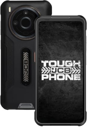 JCB Toughphone MAX M20 Rugged 5G Smartphone, Android 14, 64MP Triple Camera, 9,800mAh Battery, 512GB+8GB RAM, IP69K Waterproof, Night Vision, 6.6” FHD+120Hz Display, Military Standard, Dual SIM, NFC