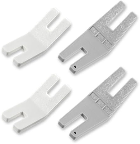 Ajcotahm 4PCS Hump Jumper Sewing Tool Set Large + Small Seam Aid & Rolled Hemmer Foot Essential Sewing Accessories and Tools