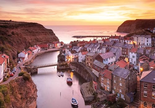 Staithes the View 1000 Piece Jigsaw Puzzle; British Landmarks; Eco-Friendly, Gift for Adults & Families