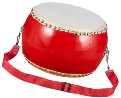 SOPOTUTU Junge Mädchen Schlagzeug Aus Holz Mit Riemen Und Stöcken Musikspielzeug Für Kleinkinder Instrumentenspielzeug Fördert Hand-Augen-koordination Performance-Trommel