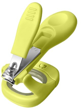 Ciseaux à ongles pour les tout-petits, coupe-ongles pour avec loupe, protection anti-éclaboussures, outils de soins pour les parents à la maison, en déplacement, camping