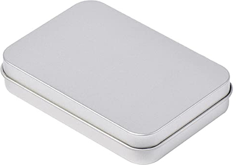 XIAOQENAN Rechteckige Aufbewahrungsbox Kleine Farbe Silber Schmuck Schlüssel Behälter Spielkarten Süßigkeiten Süßigkeiten Halter Karten Halter Karten