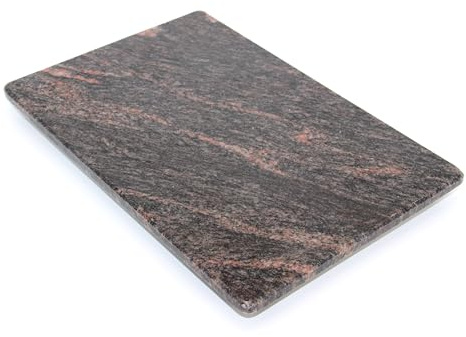 Planche à découper en pierre - Plateau de service - Planche de cuisine - Plateau en pierre - Dessous de verre - 2 tailles (Himalaya brillant, 30 L x 20 l)