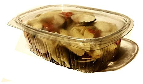 SGWEB professional Vaschette Alimentari Ovali 750cc con Tappo Ermetico 50 Pezzi Contenitori Trasparenti in Plastica per Alimenti Caldi e Freddi Monouso Take Away Salva Freschezza Professionali