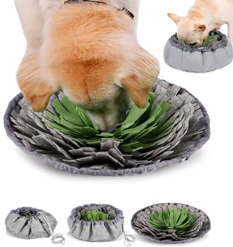 Edipets, Alfombra Olfativa Perros, Juguetes para Perros, Accesorio de Entrenamiento, Premio, Comida, para Cachorro, Mascotas, Pequeño, Mediano y Grande (Gris)