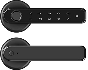Xenocam Fingerprint Smart Door Lock Keyless Entry 3-in-1 Door Lock, Smart Lever Unlock by Fingerprint/Keypad/Code/Key for Home, Hotel, Apartment, Office, Bedroom