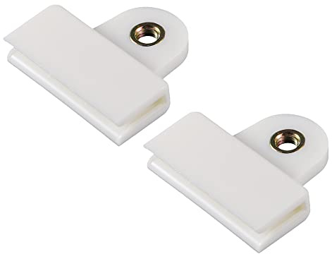 A ABSOPRO 2 stycken bilglas kanal fästanordning ersättning 1,77 x 1,61 x 0,35 tum beige