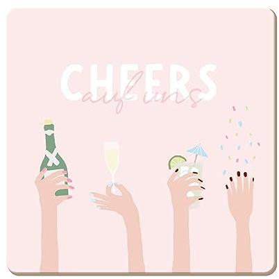 Grafik Werkstatt lustiger Untersetzer aus Kork | Cheers, Bunt