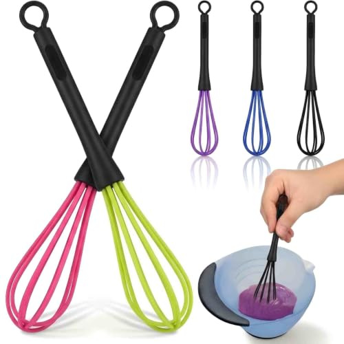 ANKROYU 5PCS Mélangeur De Teinture Pour Cheveux, Mélangeur De Crème De Teinture Pour Cheveux En Plastique, Fouet Coiffure, Agitateur Pour Salon De Coiffure, Outil Fouet De Cuisine