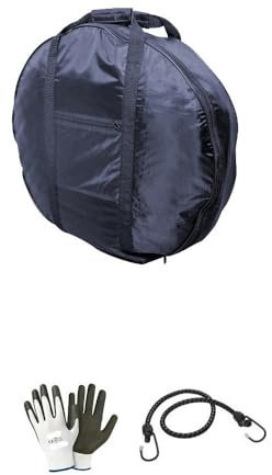 Para coches, todoterrenos, 4 x 4, furgonetas con neumáticos 155/80 R14, tamaño M, funda de rueda de repuesto con cierre de cremallera y asas, tamaño M 15 x 58 cm, protección para rueda de garaje,