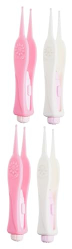 Toyvian 4stücke Flexible Ohrreinigungswerkzeuge Mit -licht Tragbare Ohrpickser Zur Entfernung Von Ohrenschmalz Für Kleinkinder Weiß