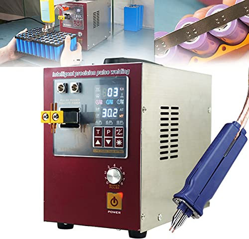 KLUFO Saldatrice a Punti con Ritardo a induzione, Tecnologia di Ritardo a induzione, Controllo a Pedale, saldatrice Automatica a Punti a impulsi per Batteria 18650
