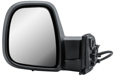Außenspiegel Spiegel Links Fahrerseite Seite Elektrisch und Beheizbar Manuelle Einklappbar Mattschwarz Für Citroen Berlingo Peugeot Partner Opel Combo Toyota ProAce City 16-24 Fiat Doblo