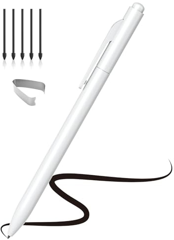 Ciscle EMR Stylus Compatible with Remarkable 2, Replacement Digital Pen with Eraser, 4096 Pressure Levels, Palm Rejection, Tilt Support (5 Pen Tips White)