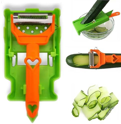 Multifunctional Single Blade Peeler Lemon Squeezer Spiral Potato Peeler, 2 in-1 Peeler, Multi Peeler Single Blade for Kitchen, Multifunctional Kitchenware Set