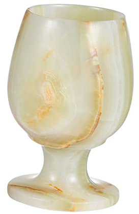 Alipis Copa De Vino De Mármol Natural Decoración Moderna Pedestal Piedra Sólida Arte Para Salón Oficina Accesorios De Mesa Hogar