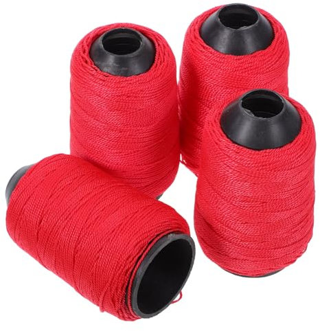 Cordel de Nailon Rojo para Jardinería 4 Rollos de Alta Resistencia