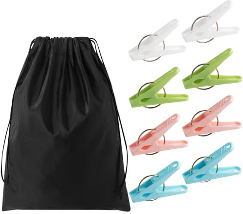 Bakecat Windproof Clothes Pegs, 60Pcs Plastic Clothes Pegs for Washing Line with Storage Bag.