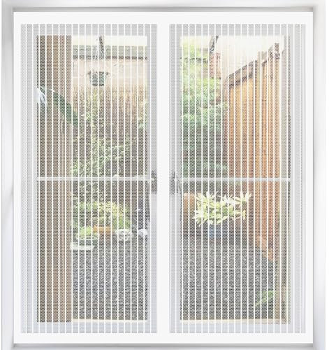 Zanzariera Finestra Magnetica su Misura 70 x 65 cm Tenda Zanzariera Porta Finestra Cortile Protezione Dagli Insetti per Camera da Letto Balcone, Bianco
