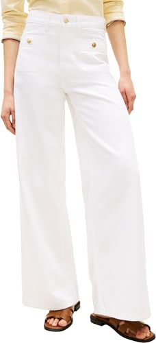 Tommy Hilfiger kvinnors DNM Clr 70'S Wide Leg Hw WW0WW48576, vit, 34W/34L