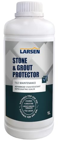 Stone & Grout Protector Water-Based Sealer for Porous Surfaces & Natural Stone Clear-Drying, High-Performance, Advanced Stain Resistant Impregnating Sealer 1L Coverage