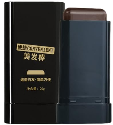 Peigne Colorant pour Cheveux - Stick de Retouche Pratique et Sûr pour Cheveux Gris | Correcteur Capillaire Portable | Applicateur 2-en-1 pour Couverture Instantanée des Racines, Couleur Temporaire