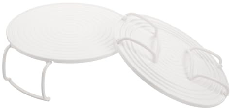 VILLCASE Supporto per Microonde Salvaspazio, Supporto per Piatti a Strati per Cottura a Vapore in Abs, 2 Pezzi, Pratico per Cucina e Forno a Microonde