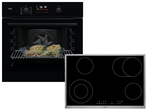 AEG AB43BP Set Backofen BP3100B + Glaskeramikkochfeld HK834060XB