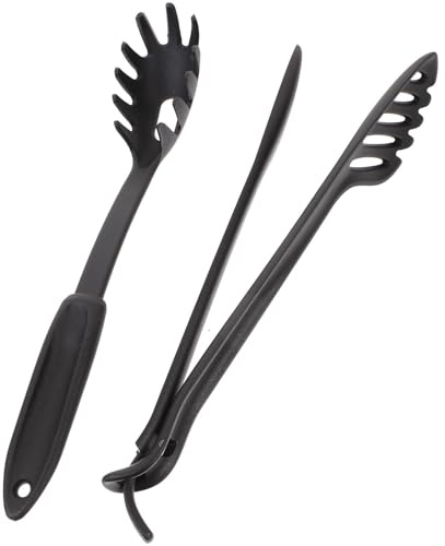 GETAJGHSD Pinzas para Espaguetis de Nylon Ergonómicas 2 Piezas, Clip de Comida Reutilizable para Cocina y Barbacoa, Utensilios para Pasta y Ensaladas, Uso Diario en Hogar y Restaurante