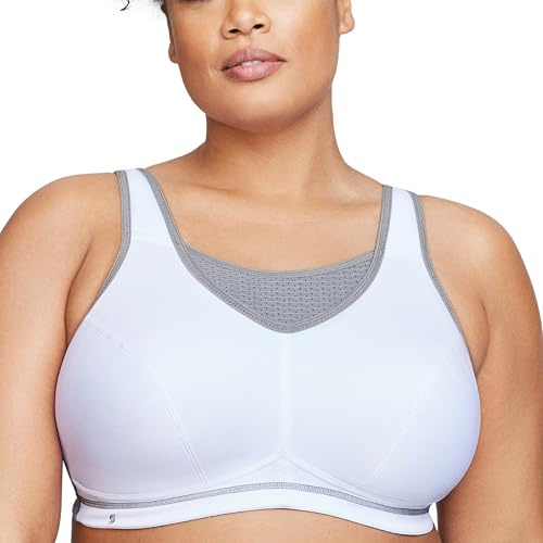 Glamorise dam plusstorlek, trådlös sport-bh med camisole-design, No-Bounce, modell #1067, 110G