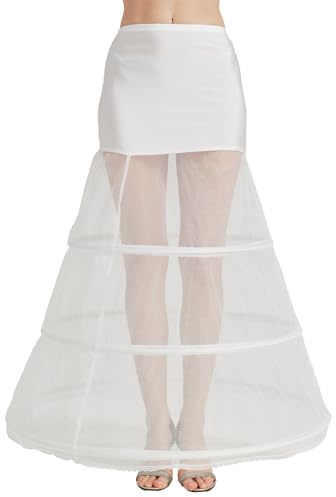 BEAUTELICATE Enaguas Largo Mujer Cancán Crinolina Vintage Petticoat Rockabilly para Vestido Novia Bodas (M,38-40)