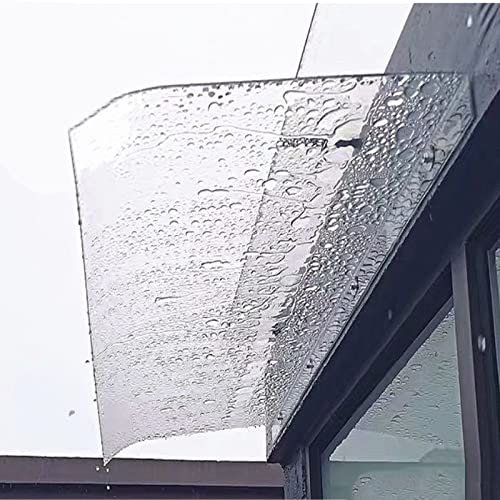 Clear Door Awning Front Door Canopy Outdoor Awning Window Rain Shelter Cover,Polycarbonate Cover Thick 3.5 Mm,Uv Rain Snow Protection Window Garden Canopy,with Hardware (40x60cm/16x24)