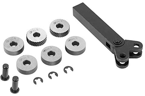 Rändelwerkzeug, 7-teiliges Stahlknurling Set Mit Diagonalem Linearem Rändelrad Für Feine Mittlere Grobe Diamanträndel Für Drehmaschinenbearbeitung Mit Zwei Rollen Twill Richtung
