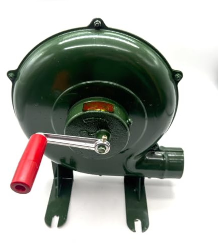 Toplionace 350W Handkurbel Gebläse für Den Außenbereich, Manueller Grill Luftgebläse Booster, 55mm Auslassdurchmesser, Geschwindigkeitsverhältnis 1: 36