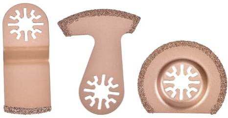 3Pz Lame Utensile Multifunzione Oscillante Attrezzo di Carburo Attrezzo per la macinazione e la rimozione di malta cementizia e piastrelle di ceramica