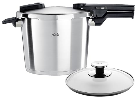 Fissler Vitaquick Premium Pressure Cooker Set, 6.3 Quart and Glass Lid