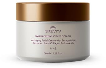 NIRUVITA Crema Facial Antiedad con Resveratrol, Colágeno y Ácido Hialurónico | Antiarrugas, Hidratante y Reafirmante | Vegana | Uso Día y Noche | 50 ml