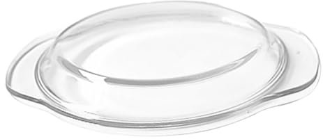 SHOWERORO Tapa Microondas Cristal Antisalpicaduras Resistente Alta Temperatura Compatible Microondas Horno 8 1/8 Pulgadas Vidrio Transparente Multiuso Cocina