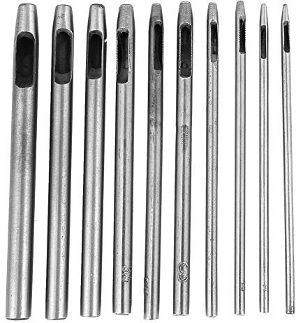 BORDSTRACT 10 Stück Lederband-Stanzer, blumenförmige Ösen-Handstanzer für Lederriemen, Gürtel, Lederscheiben DIY