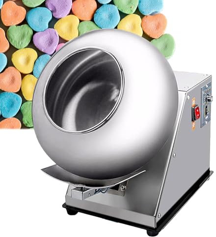 Kindevieft Macchina Automatica per Rivestimento Compresse Macchina per Rivestimento Cioccolato Pan di Rivestimento Zucchero Tavolo da Lavoro Mini Macchina per Rivestimento Cioccolato Commerciale