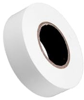 WatioWave B1223991 Ruban isolant en PVC, 0,13 mm x 17 mm x 25 m, blanc, idéal pour isoler, réparer et protéger les connexions électriques, Image