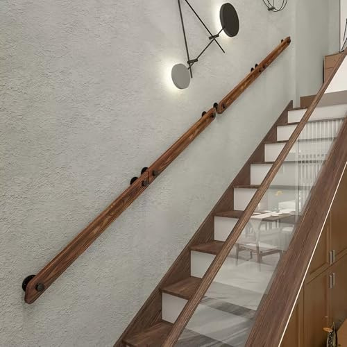 pykaaiiu Handläufe aus Massivholz, Innenholz für Treppengeländer, Wandhandläufe, Treppengeländer aus Buche, verwendet für Treppengeländer und Balkone(280cm)