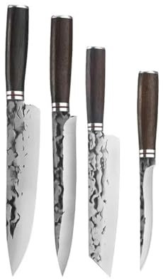Cuchillo Santoku for filetear pescado, juego de 1 a 10 cuchillos japoneses, herramientas de corte for cortar, pelar y cortar salmón, sushi, cuchillo for carne(4pcs)