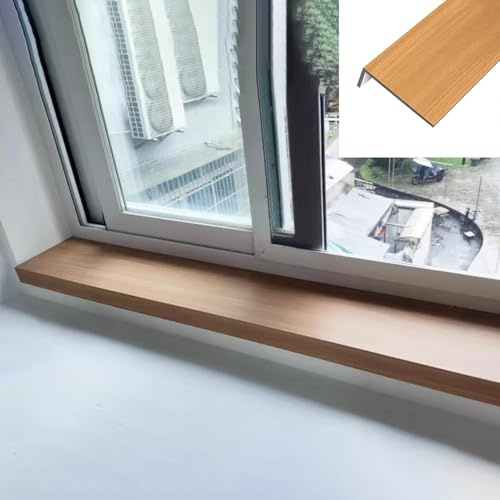 SHENJIA Window Sill Cover Replacement Panels, Hard Acrylic Ledge Protector for Dogs, Easy to Clean Indoor Oak Grain Design, Durable and Functional Window Sill Board