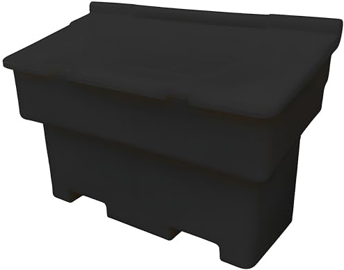 350L Black Grit Salt Bin Stackable Heavy Duty Container 126x75x71CM