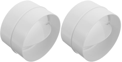 Healifty 2pcs Backdraft Damper Plastic Air Duct Check Valve for Ventilation Pipe and Air Duct Pipe, Round Shape with Secure Connection, Minimises Risks, for Bathroom and Kitchen Exhaust