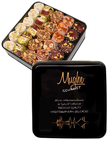 Mughe Gourmet Dulces Turcos 1Kg, Caja Regalo de Delicias con Pistacho