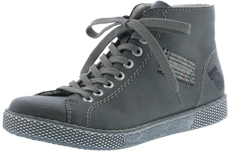 Rieker Women's ankle boots, women's lace-up boots, loose insole, gray, 6 UK