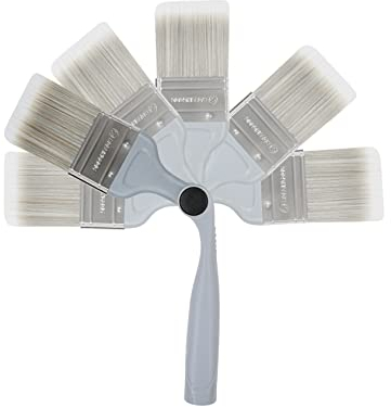 ROLLINGDOG Pennello da 2,5 con manico lungo regolabile per pareti di scale, soffitto, taglio in pittura